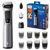 Philips Series 7000 12-in-1 All-In-One Trimmer, Ultimate Grooming Kit for Beard, Hair & Body with 12 Attachments, Including Nose Trimmer, Premium Metal Handle, UK 3-Pin Plug - MG7735/33